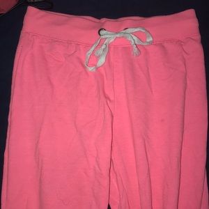Neon pink mini joggers